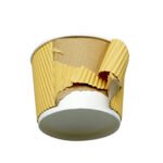 Fashion Big Straight Ripple Wall Food Grade Kraft Pizza Bowl with Moisture Proof PP Lids - Image 4