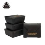 Bio-black Disposable Compostable Kraft Paper Takeaway Packaging Food Box - Image 2