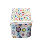 Ice Cream Cup Double Wall Paper with Lids Customized Good Quality Disposable Paper Containers for Cake Cake Bowl Drink Cup – Image 6