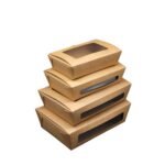 Compostable Kraft Salad Cake Food Box with PLA Window