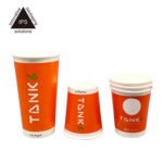 20oz 22oz 24oz Take Out Disposal Milkshake Ice Cold Beverage Paper Cup with Lids - Image 2