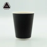 Private Label Ripple Paper Cup with Lids Craft Paper Premium Coffee Cup Custom Print Paper Gold Foil Lu Ripple Wall Accept - Image 4