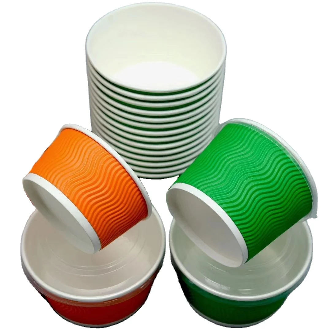 H54ee87346fda4f6ca4e59e6ef7ff4ad1s.webp Greaseproof Corrugated Hot Soup Noodle Paper Bowl with Lids Embossing ZEROLEAK Brand - Image 1