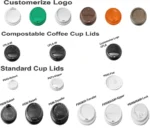 Custom Disposable Non-Spill Coffee Cups with Lids (PS/PP/PULP/PET Materials) - Image 3
