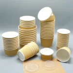Fashion Big Straight Ripple Wall Food Grade Kraft Pizza Bowl with Moisture Proof PP Lids - Image 3