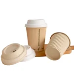 300ml Ripple Wall Coffee to Go Paper Cups - Imagen 4