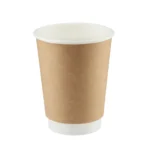 Paper Cup Grey Eco Disposal Hot Beverage Double Wall Kraft  ECO Friendly