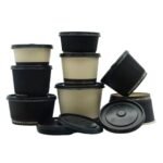 Zeroleak Paper Bowl Cake Packaging Corrugated Paper Cupcake Paper for Street Free Design Single Wall and Ripple Wall Black