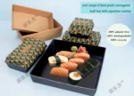 New Trend Plastic Free Aqueous Coating Corrugated SUSHI Party Box - Image 5