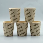 Double Wall Paper Cup Matching Ps Lids and CPLA Lids Disposal Hot Drinks Take Away Bamboo Eco Friendly Customized Tea Cup Accept - Image 3