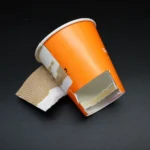 Plastic Free Aqueous Coating Flexio Printing Embossed Black Triple Wall Double Base Coffee Paper Cup - Image 2