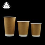 Double Walled Coffee Paper Cups with Lids | Food Grade White Take Away Cups - Image 4
