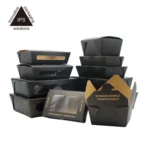 Compostable Kraft Salad Cake Food Box with PLA Window - Image 5