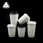 Double Walled Coffee Paper Cups Double Wall Teacup Bubble Tea Paper Cup Accept with Lids Good Quality Take Away Food Grade White - Image 2