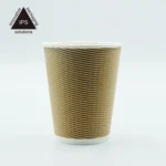 Private Label Ripple Paper Cup with Lids Craft Paper Premium Coffee Cup Custom Print Paper Gold Foil Lu Ripple Wall Accept - Image 3