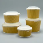 Fashion Big Straight Ripple Wall Food Grade Kraft Pizza Bowl with Moisture Proof PP Lids - Image 6