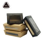 Compostable Kraft Salad Cake Food Box with PLA Window – Image 4