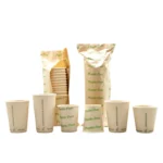 Tree Free Plastic Free Bamboo Paper Cup for Hot Drinks with Lids