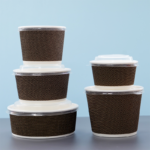 New Size 850ml Take Out Disposal Paper Bowl Craft Paper High Standard Greaseproof – Image 2