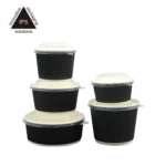 Good Selling Russian  Triple Wall Ripple Take Away Ripple Paper Bowl with Plastic Lids - Image 4