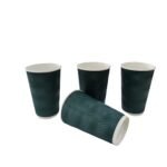 Zeroleak Free Designs Disposal Triple Layer Ripple Paper Cups with Lids and Sleeves - Image 6