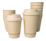 Sustainable Disposal Package Solution Tree Free Paper Cup Free Plastic Tea Cups Bamboo Paper Drinks Packing Eco Friendly Juice